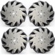 Mecanum Omni Directional Wheel (4 Pieces)-203mm Stainless Steel   
